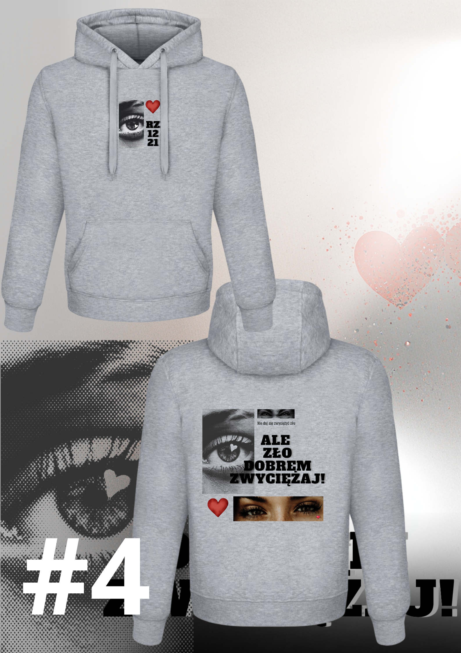 Bluza God’s Band Aid Szara unisex - obrazek 5