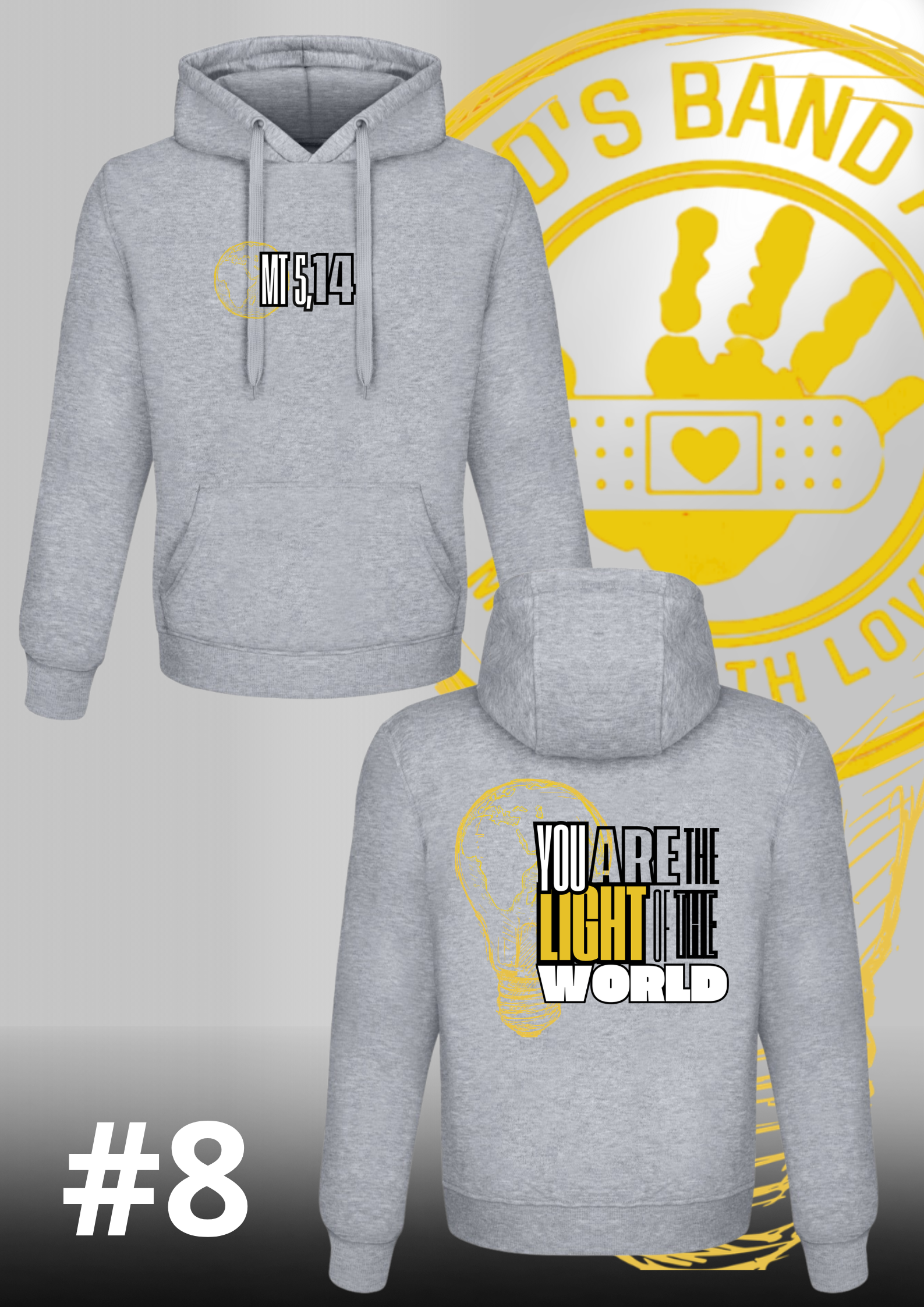 Bluza God’s Band Aid Szara unisex - obrazek 9